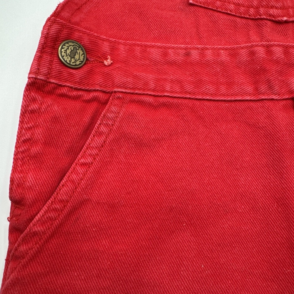 9-12  Months Vintage Kids Baby Red Overalls‎ Vestbak Youth Park - Picture 4 of 8